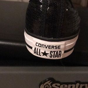 Black bedazzled all star converse shoe